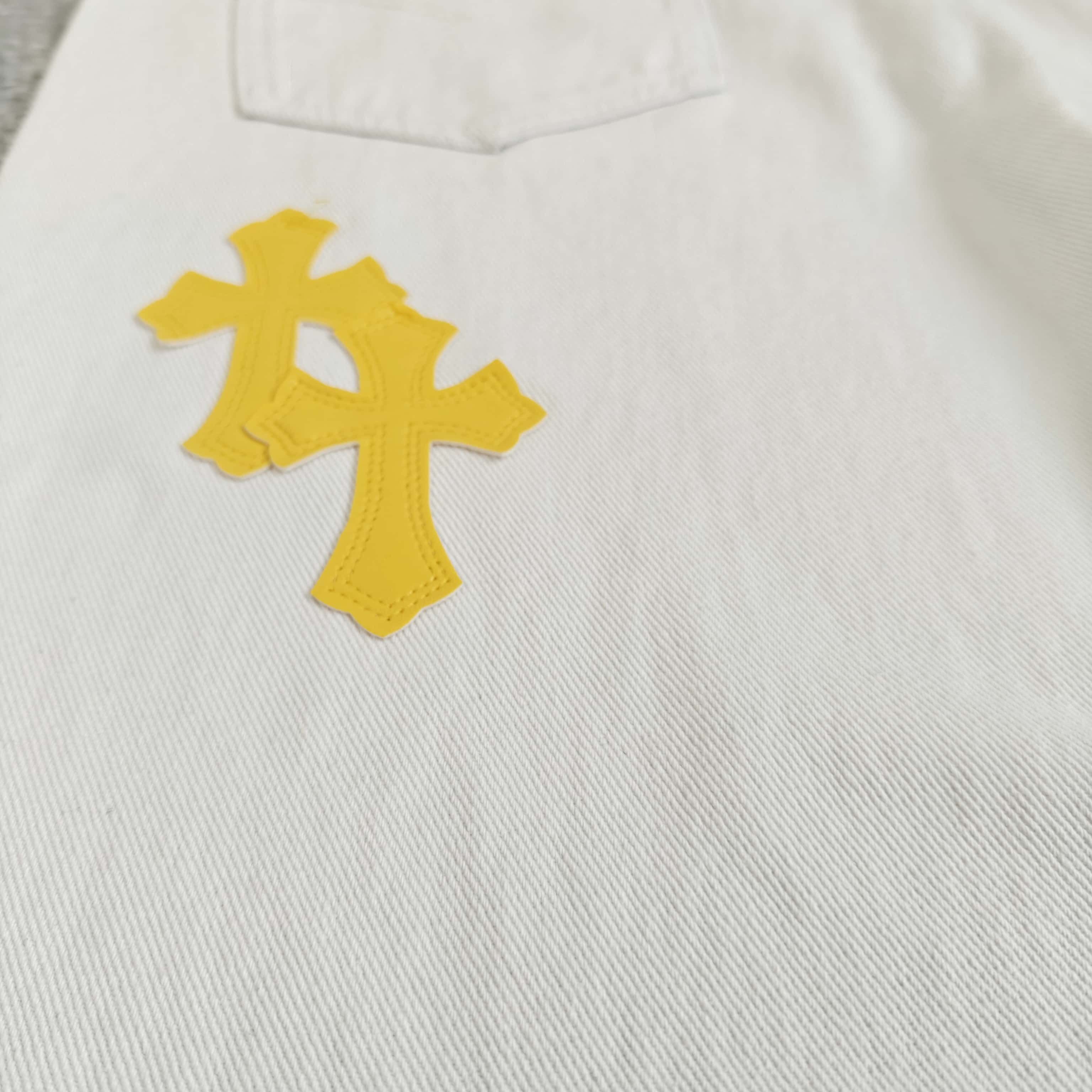 白色黄标牛仔裤 - 可 528403（YF）