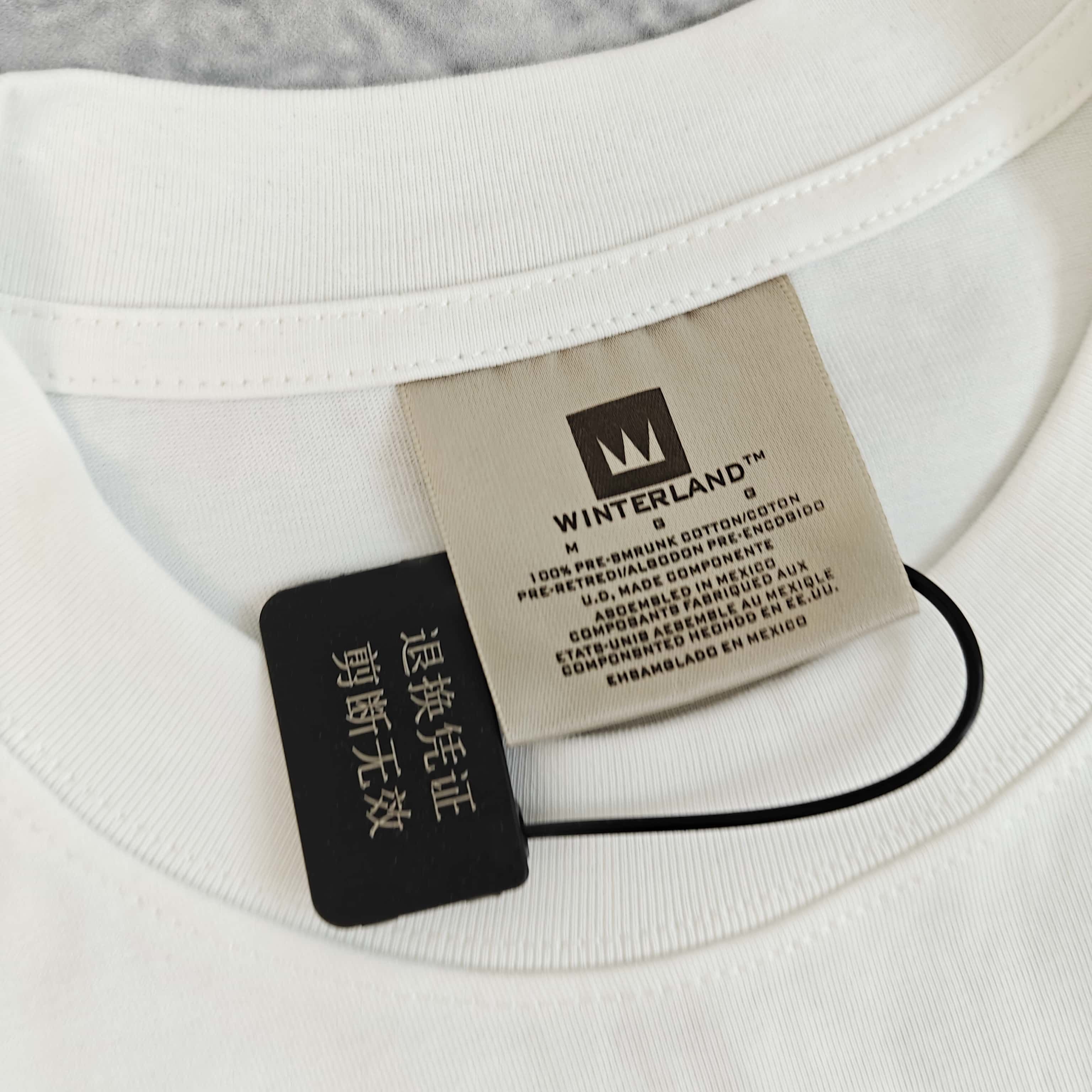 白色黑人像印花短袖T恤 - 踹 528338 （GZ）