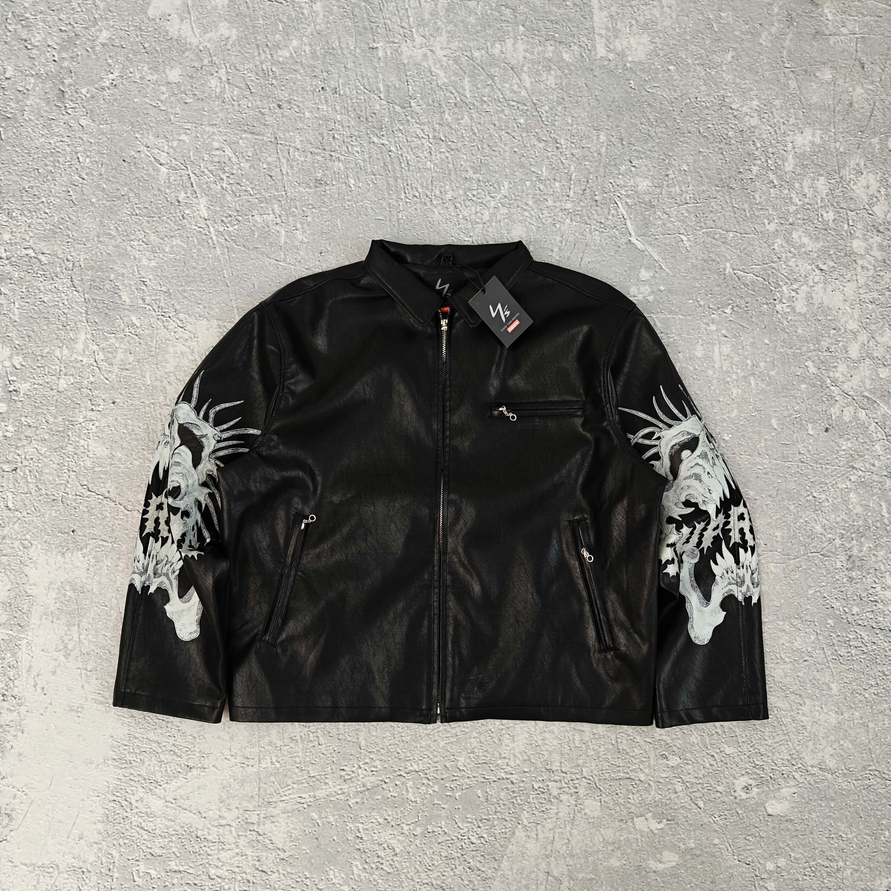 1to1reps Jackets fashion reps product 黑色圆领皮衣-瑞 5281012