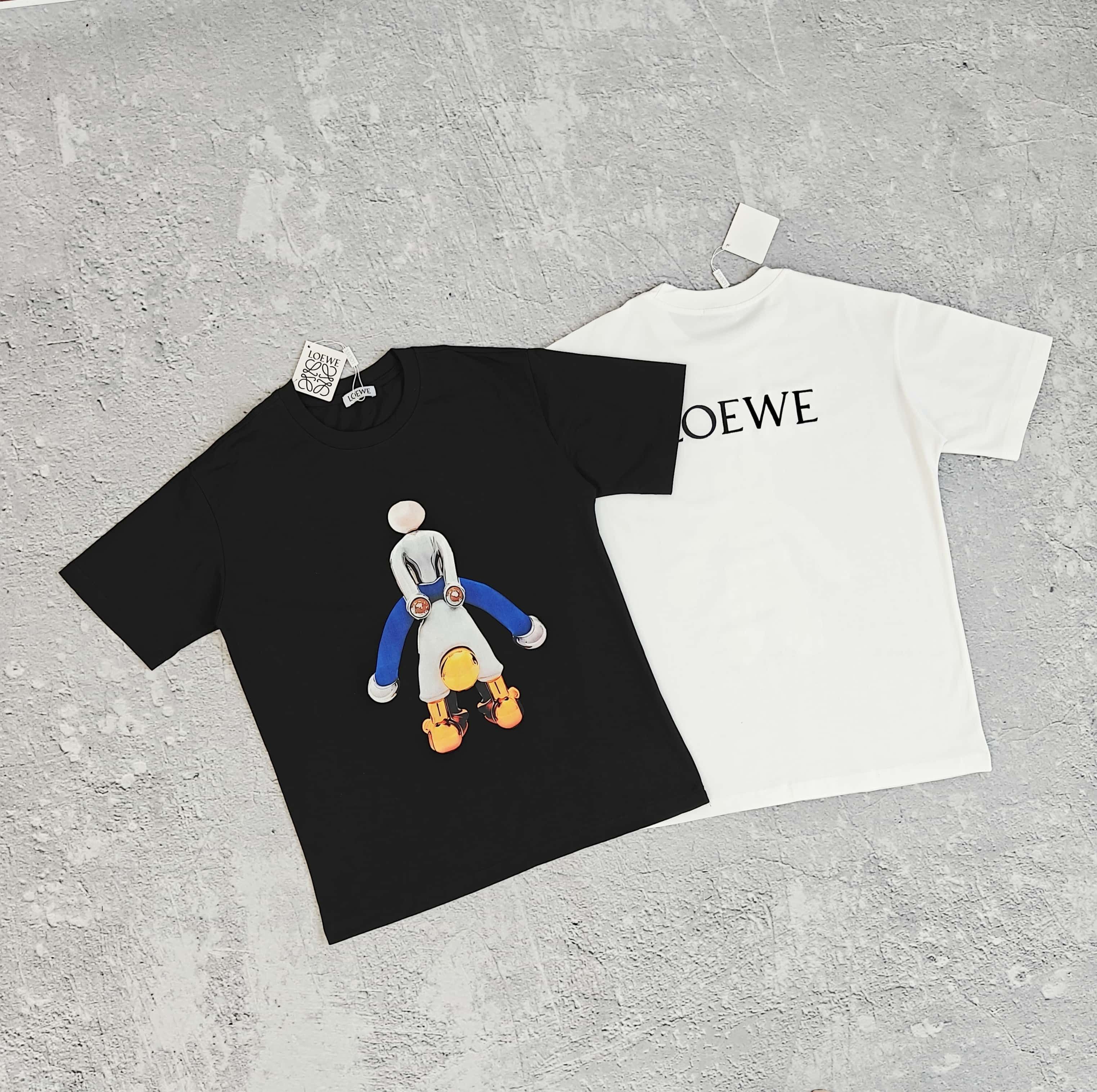 1to1reps T-Shirts fashion reps product 两色胸前小人印花短袖T恤 - 落 528