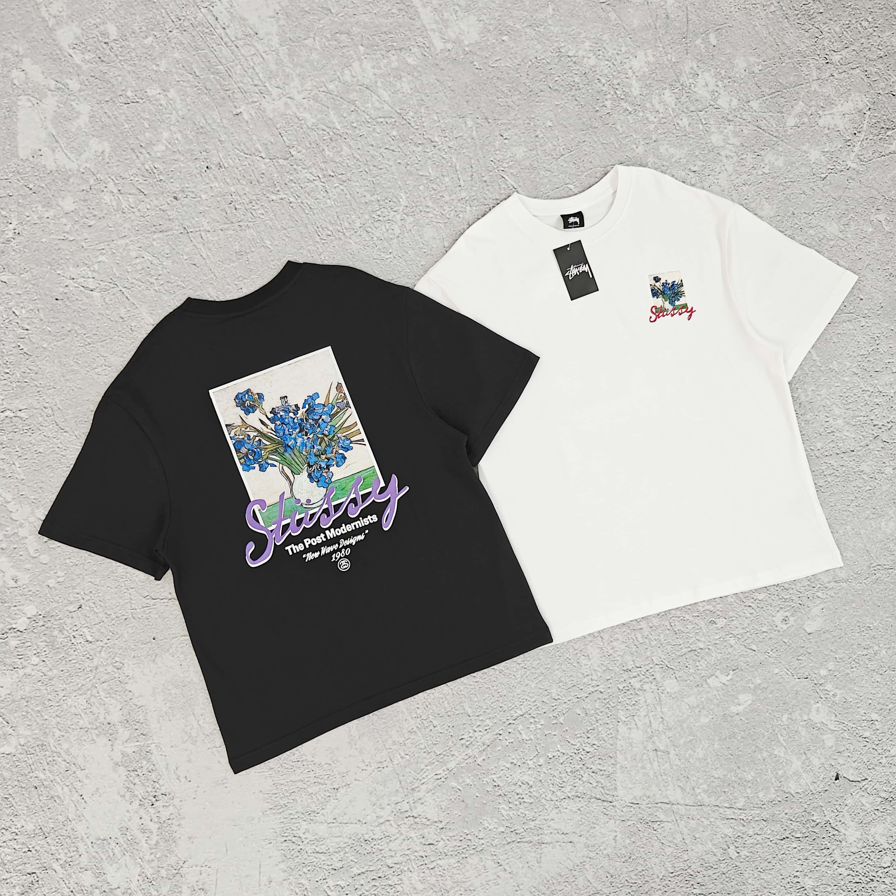 1to1reps T-Shirts fashion reps product 两色油画莺尾花短袖T恤 - 西 5284