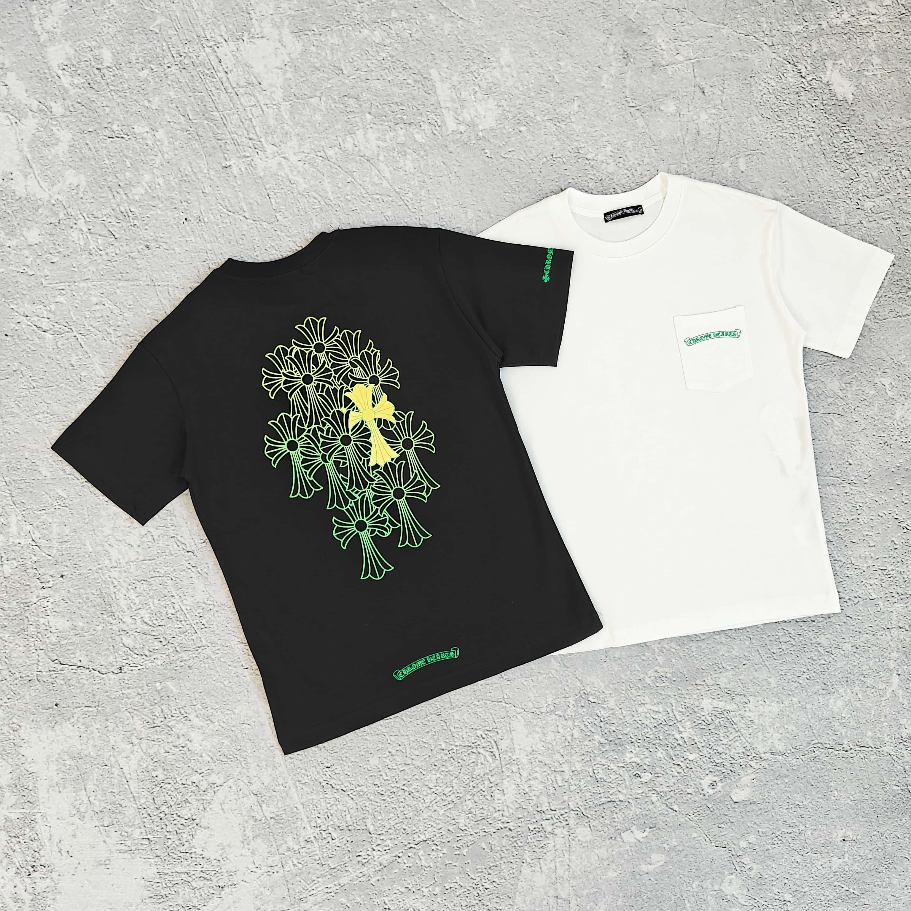 1to1reps T-Shirts fashion reps product 两色绿黄色印花短袖T恤 - 克 5286
