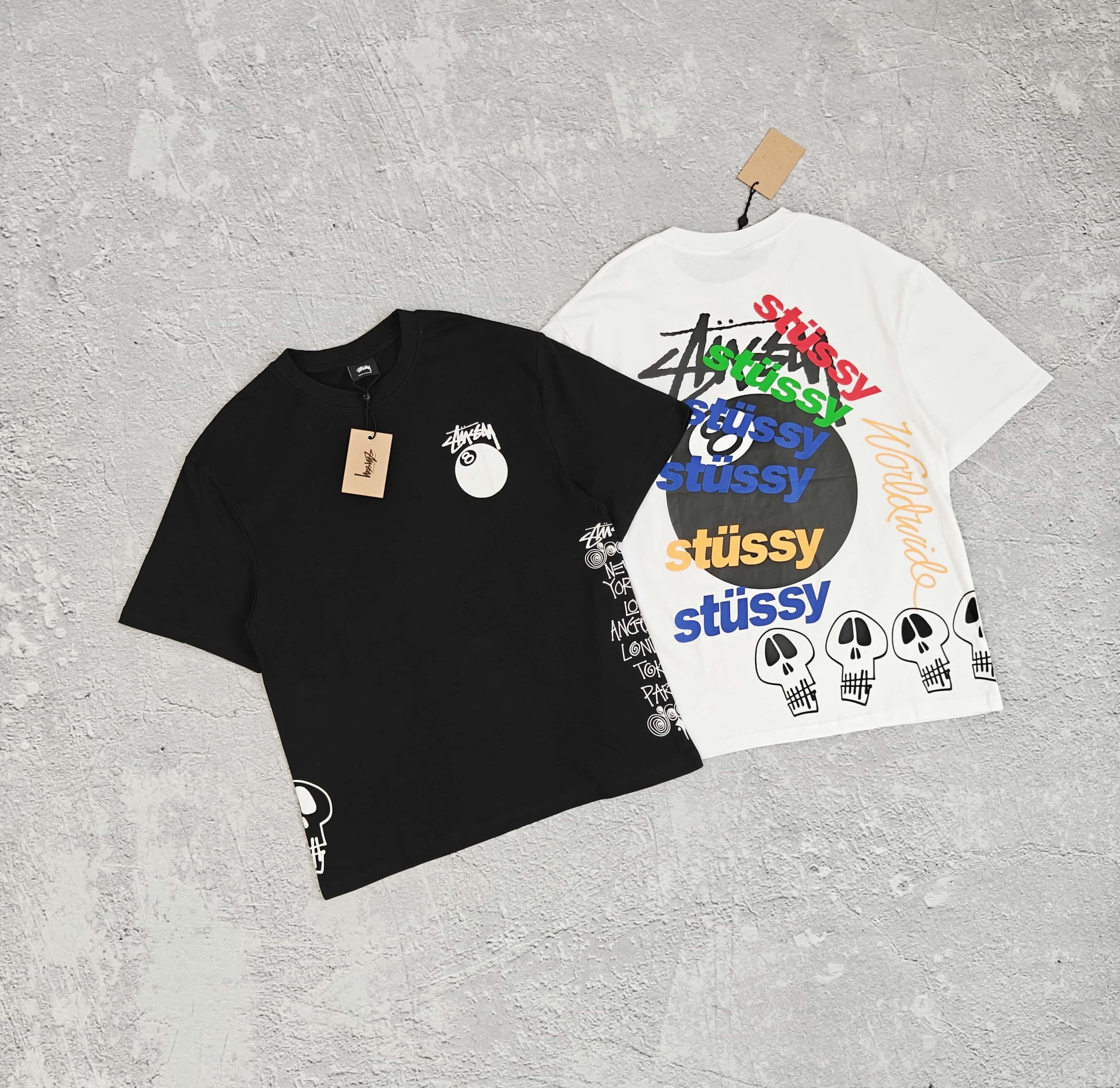 1to1reps T-Shirts fashion reps product 两色台球彩色字母短袖T恤 - 西 528