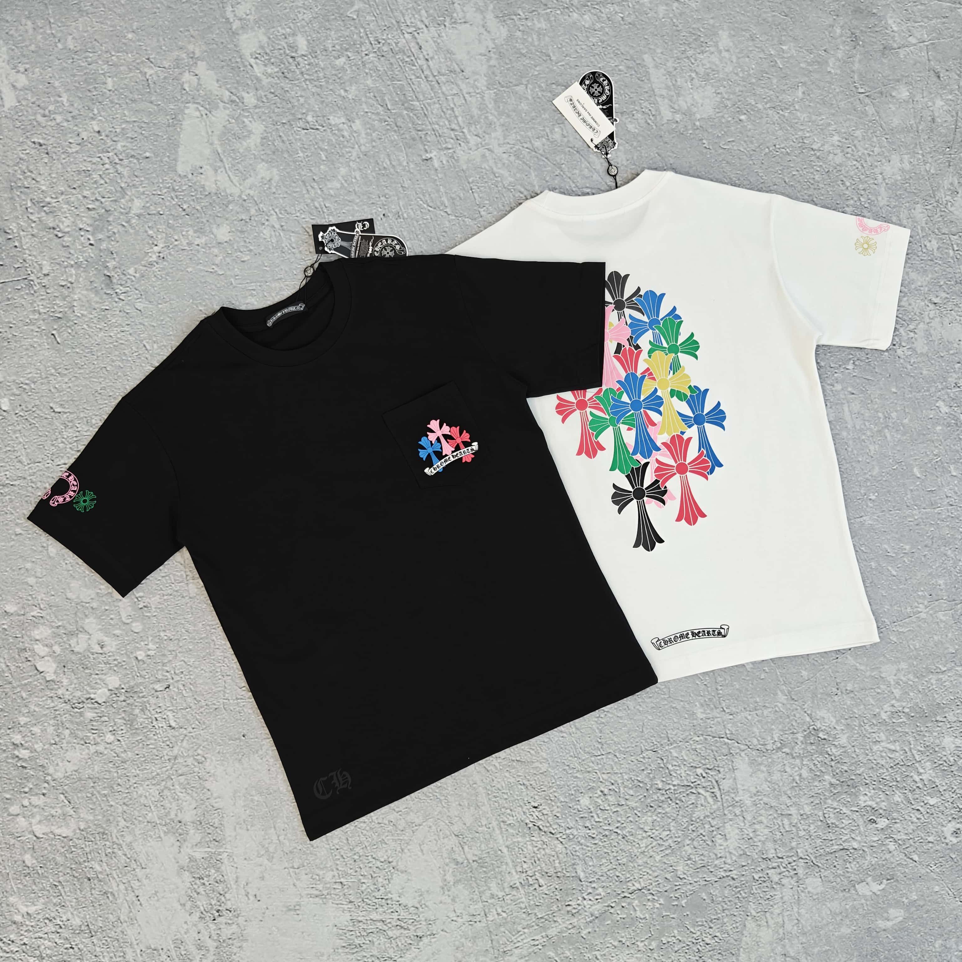 1to1reps T-Shirts fashion reps product 两色背后五彩色印花短袖T恤 - 克 52