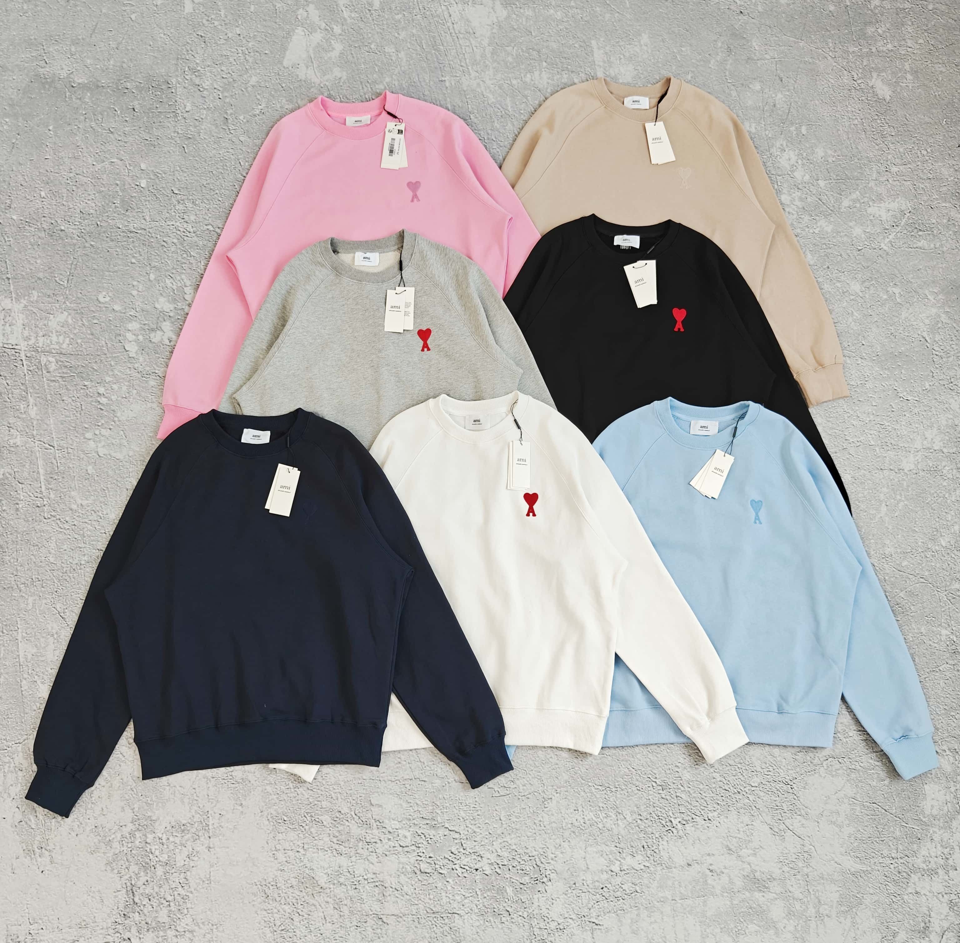 1to1reps Hoodies/Sweaters fashion reps product 七色胸前小标圆领卫衣 - 米 52881