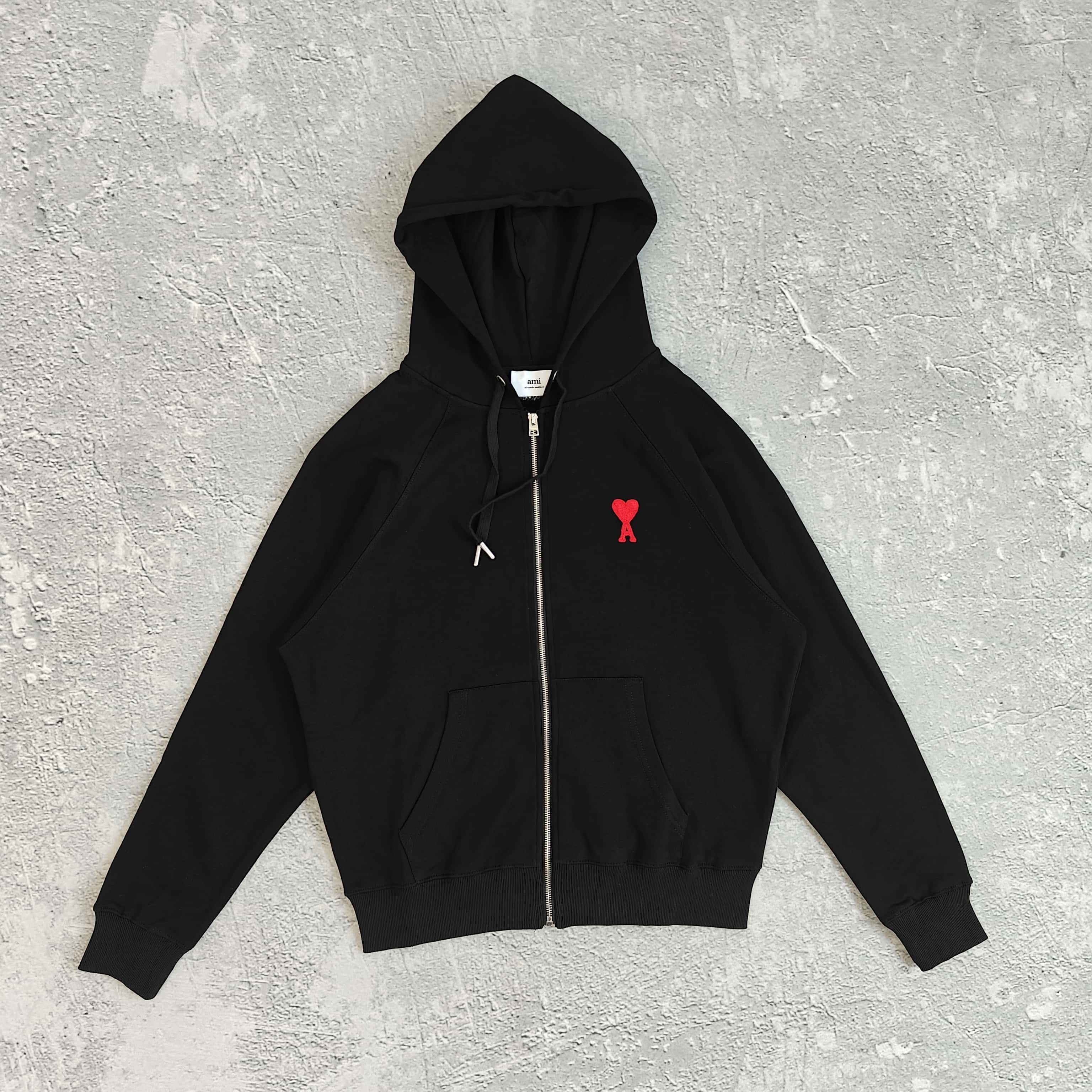 七色小标拉链连帽卫衣- 米 528816（ZN）