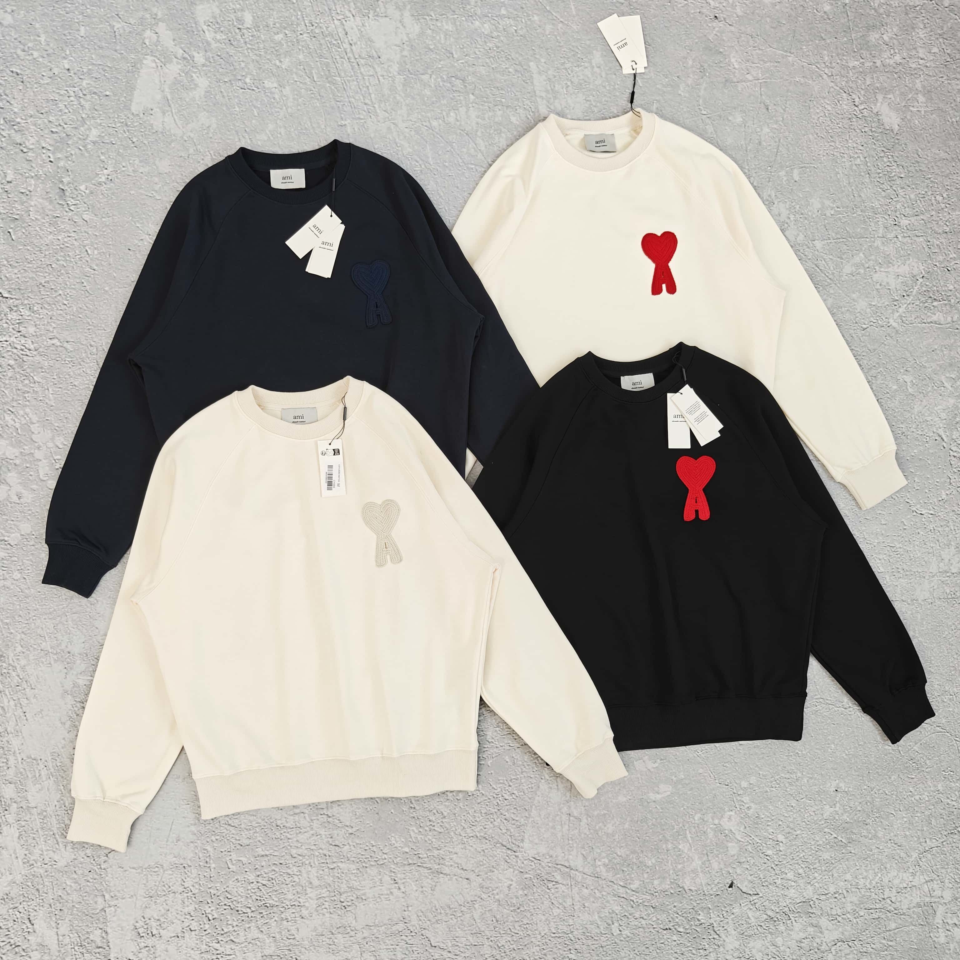 1to1reps Hoodies/Sweaters fashion reps product 四色胸前小标圆领卫衣 - 米 52881