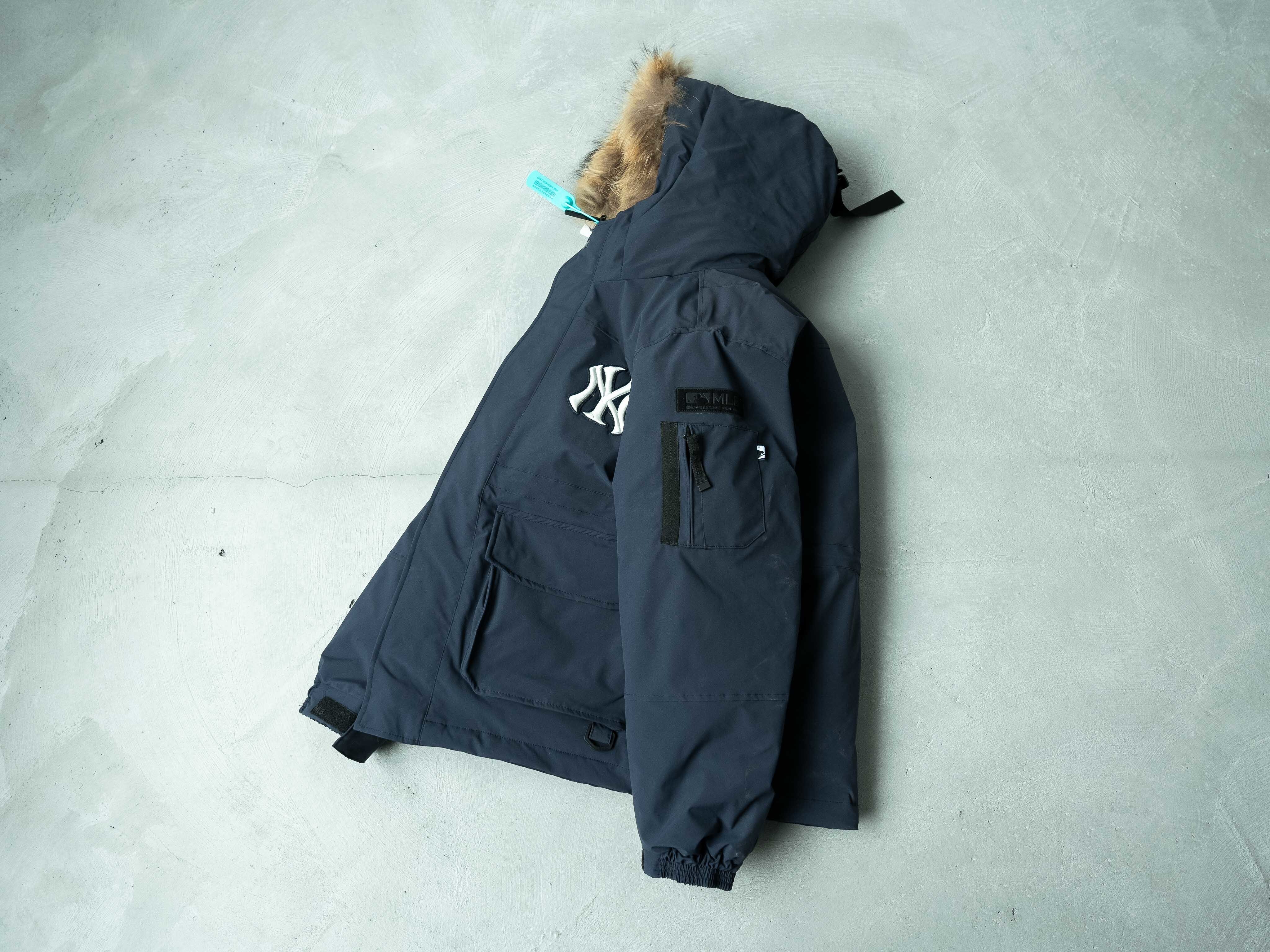 两色毛领羽绒服-麻 886007