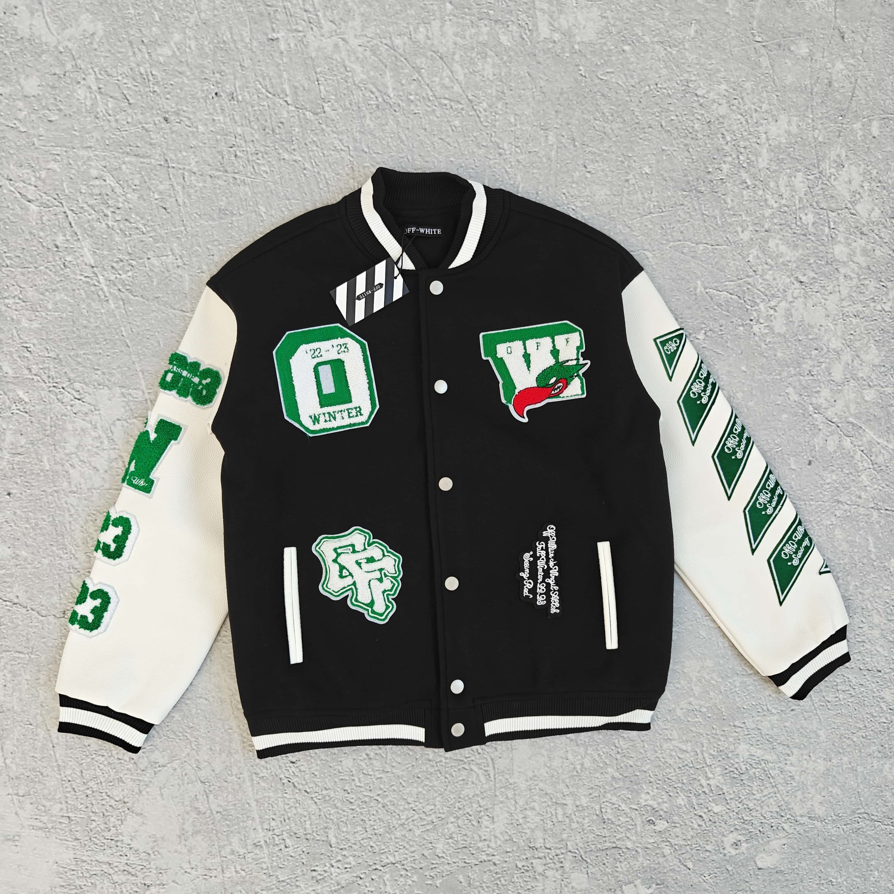 1to1reps Jackets fashion reps product 黑白拼接棒球服夹克外套 - 白 5288