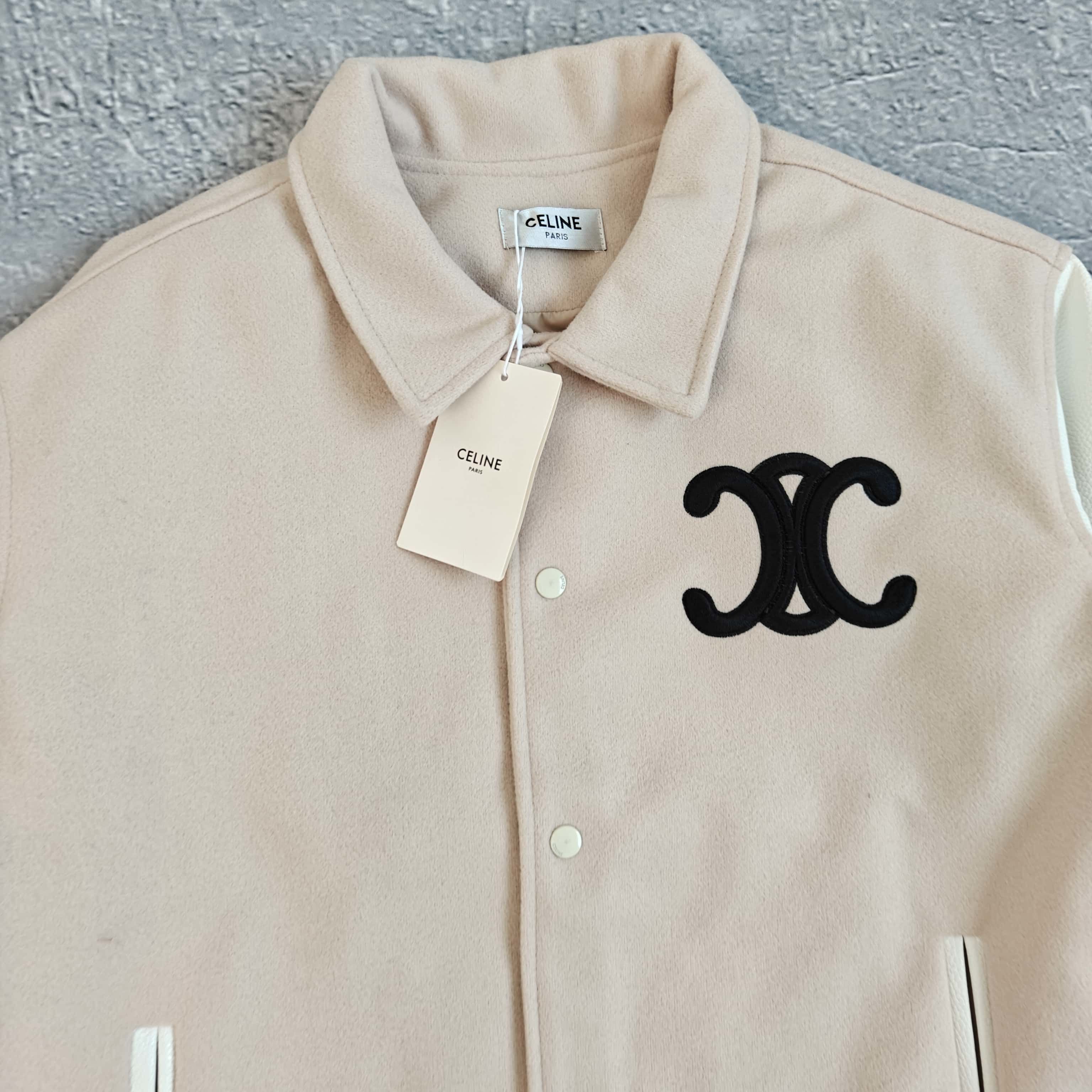 卡其白色拼接棒球服夹克外套 - 琳 528862（ZN）