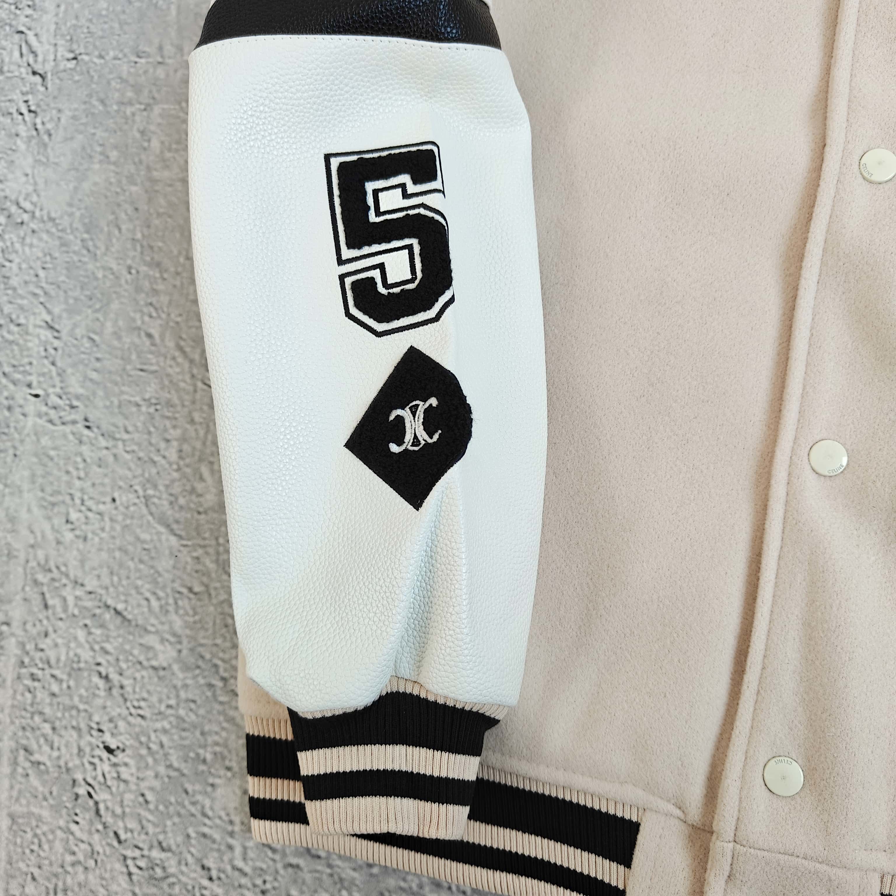 卡其白色拼接棒球服夹克外套 - 琳 528862（ZN）