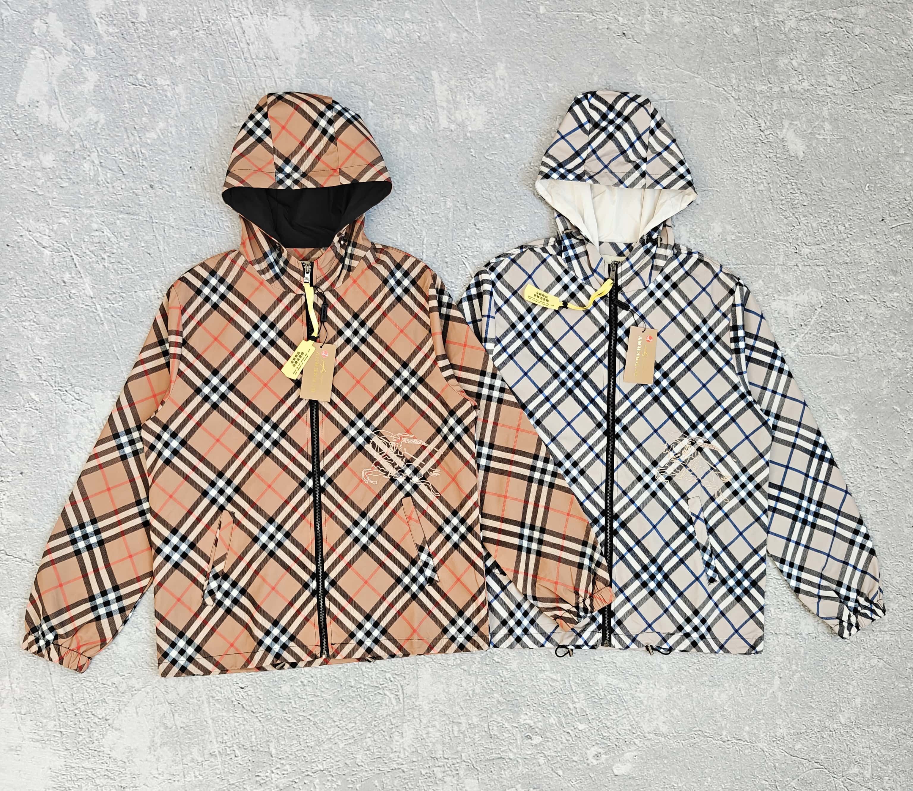 1to1reps Jackets fashion reps product 两色格子连帽外套 - 巴 528824（