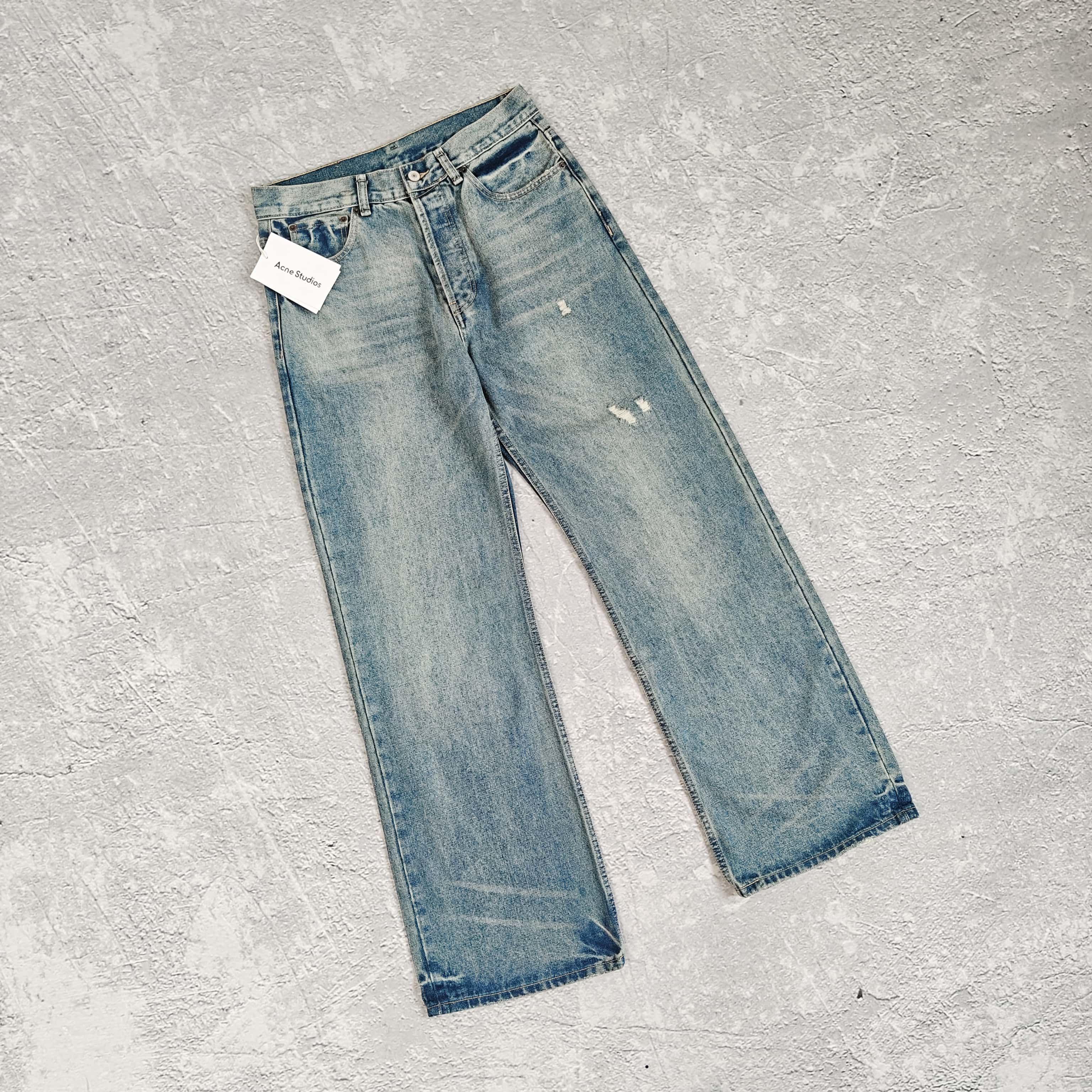1to1reps Pants/Shorts fashion reps product 直筒小破洞阔腿牛仔裤 - 希 52838