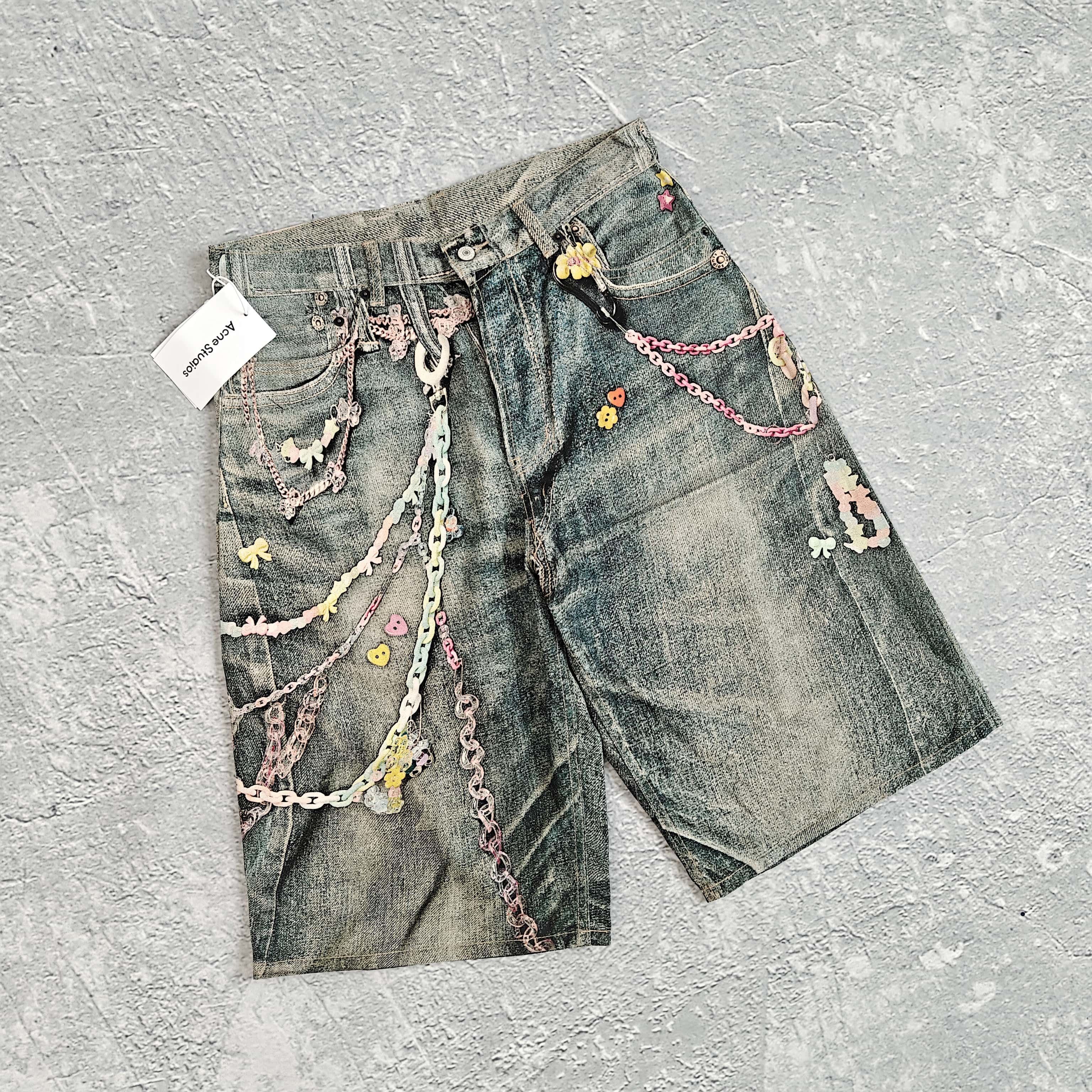 1to1reps Pants/Shorts fashion reps product 糖果打印花牛仔短裤 - 希 528378