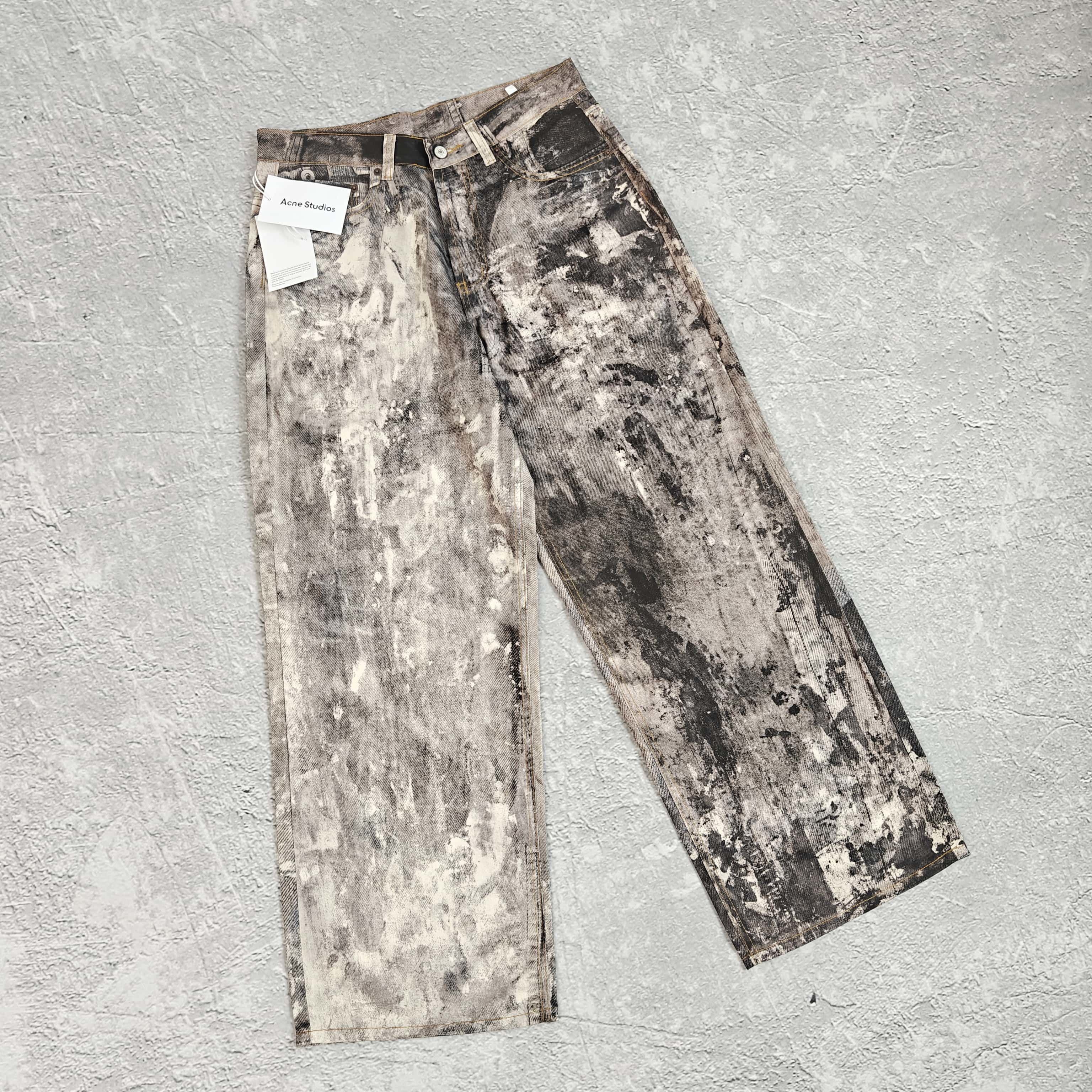1to1reps Pants/Shorts fashion reps product 冷灰色渲染印花牛仔裤 - 希 52839