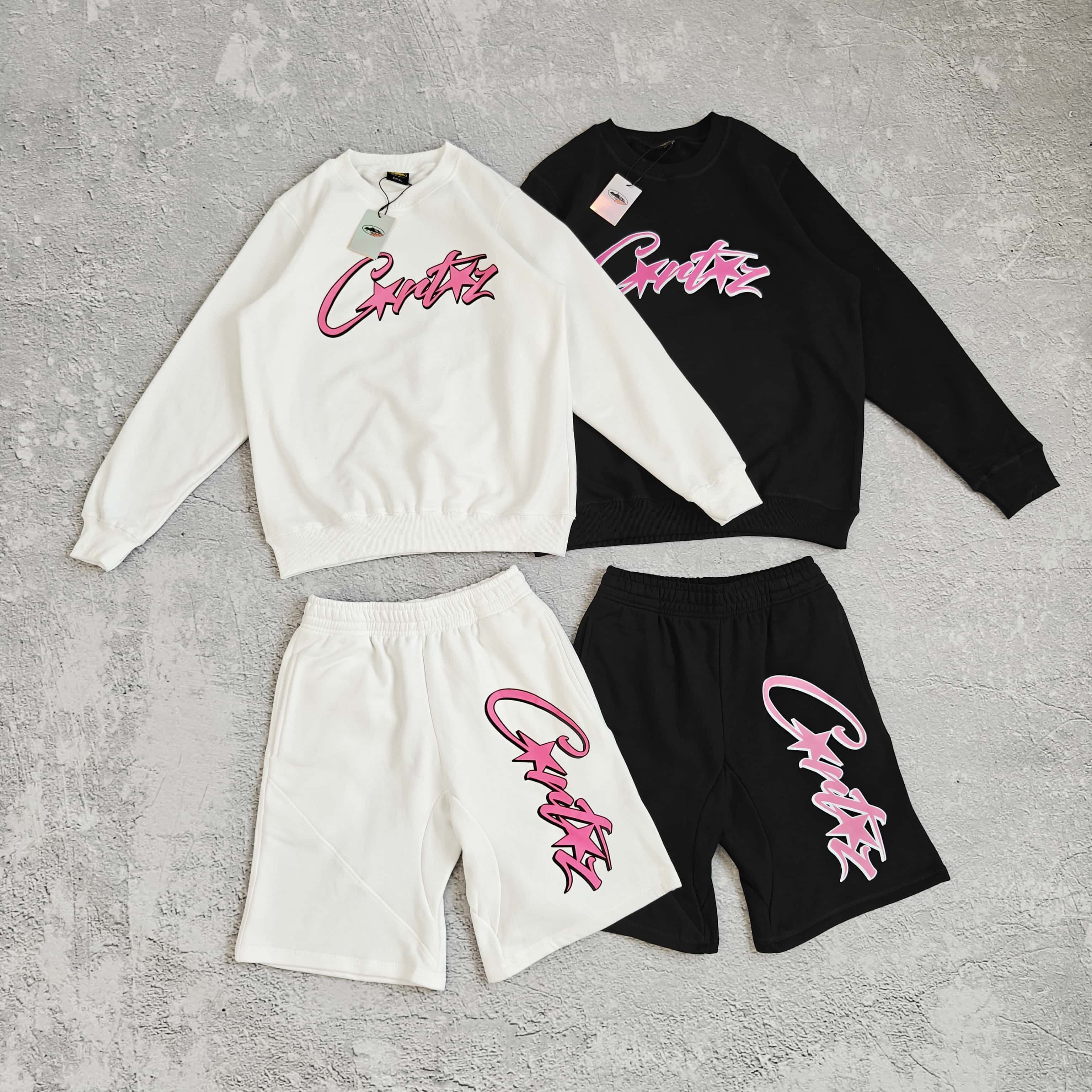 1to1reps Pants/Shorts fashion reps product 白色印花圆领卫衣短裤套装 - 饿 528