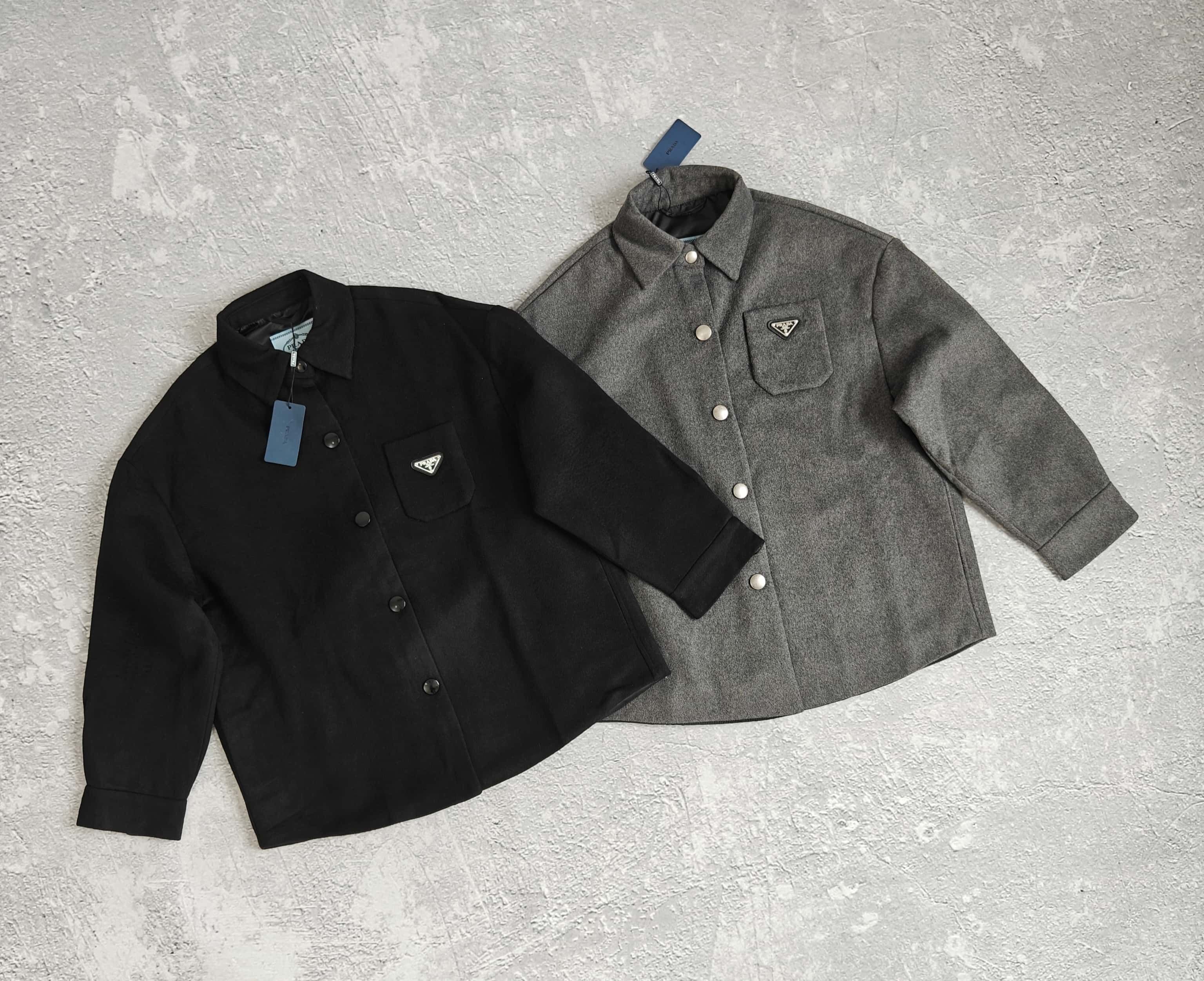 1to1reps Jackets fashion reps product 两色胸前小标毛呢衬衫外套 - 普 528