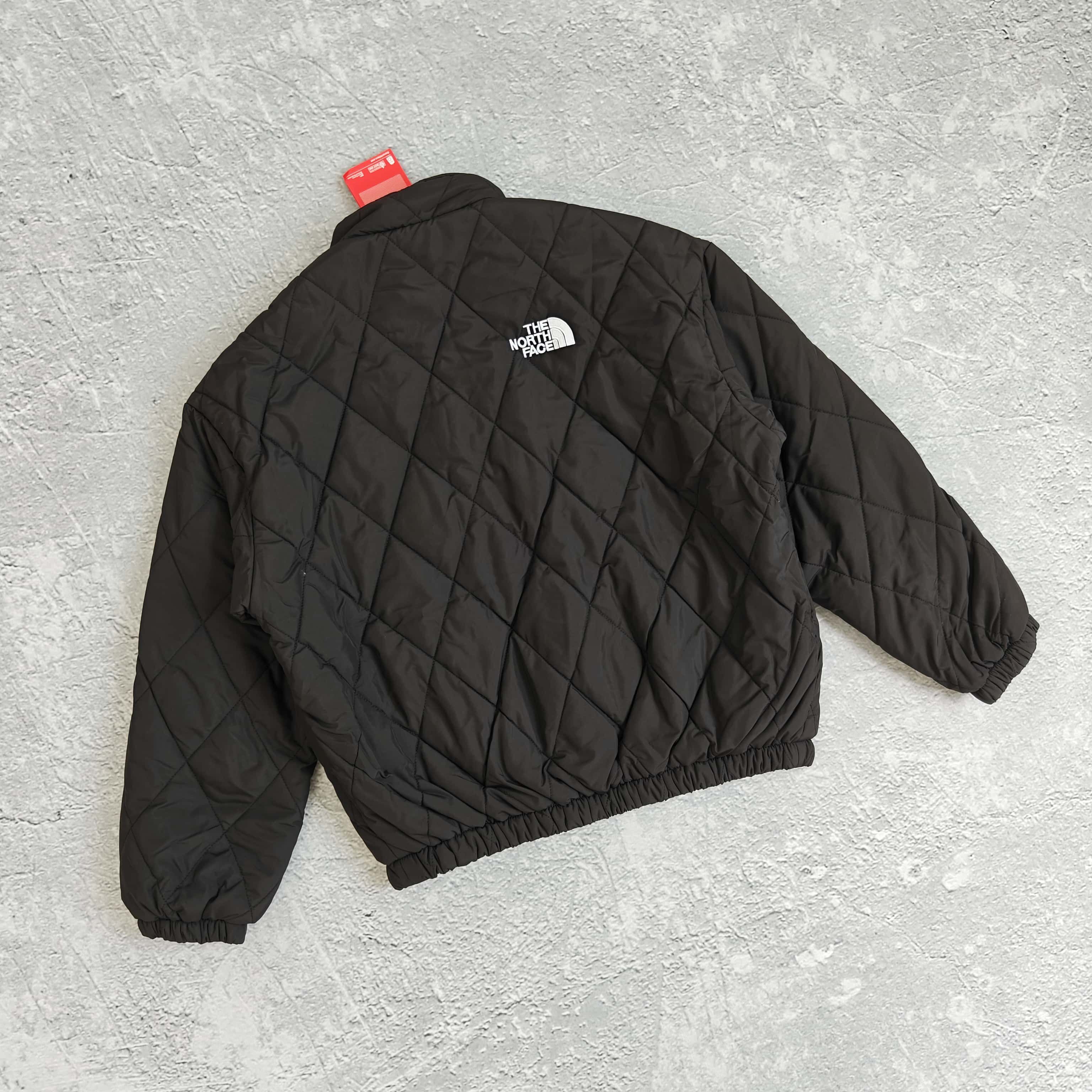 黑色菱形格棉服 - 背 528524 （STZ）