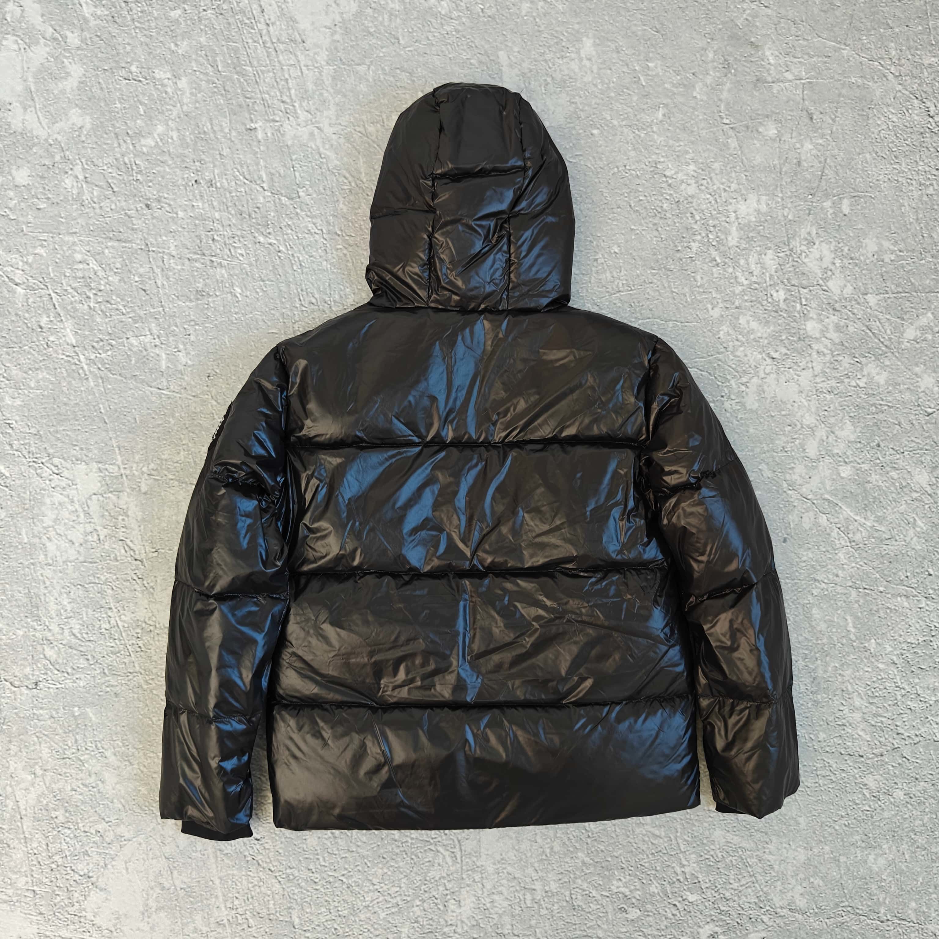 黑色袖标连帽羽绒服 - 梦 528980 （YF）