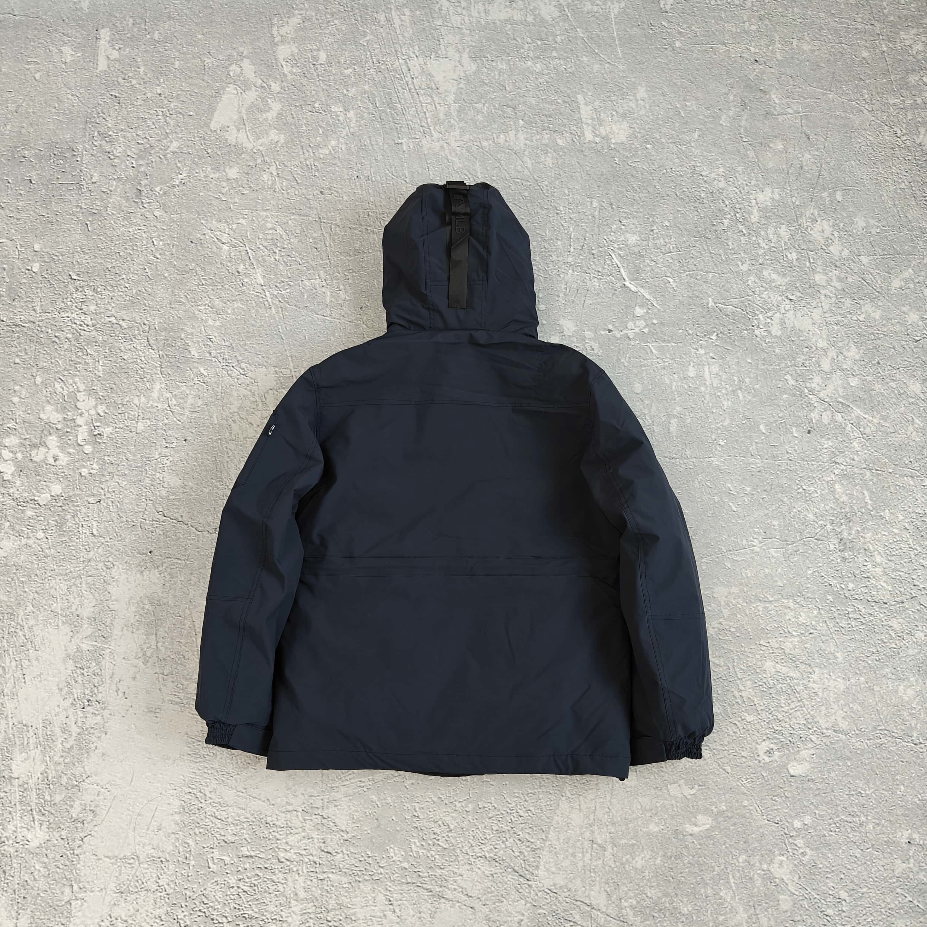 两色毛领羽绒服-麻 5281011